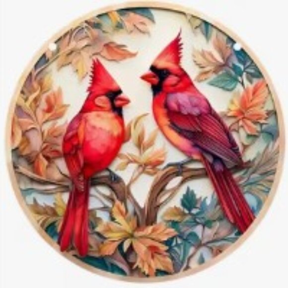 Other - 1pc Acrylic Cardinal Stain, Home Decoration for Windows or Walls Style B